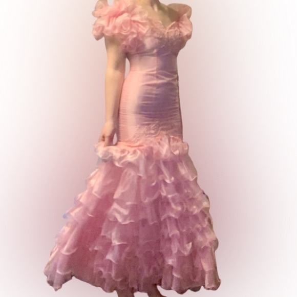 Vintage Pink Barbie Princess Formal Dress - Picture 9 of 10